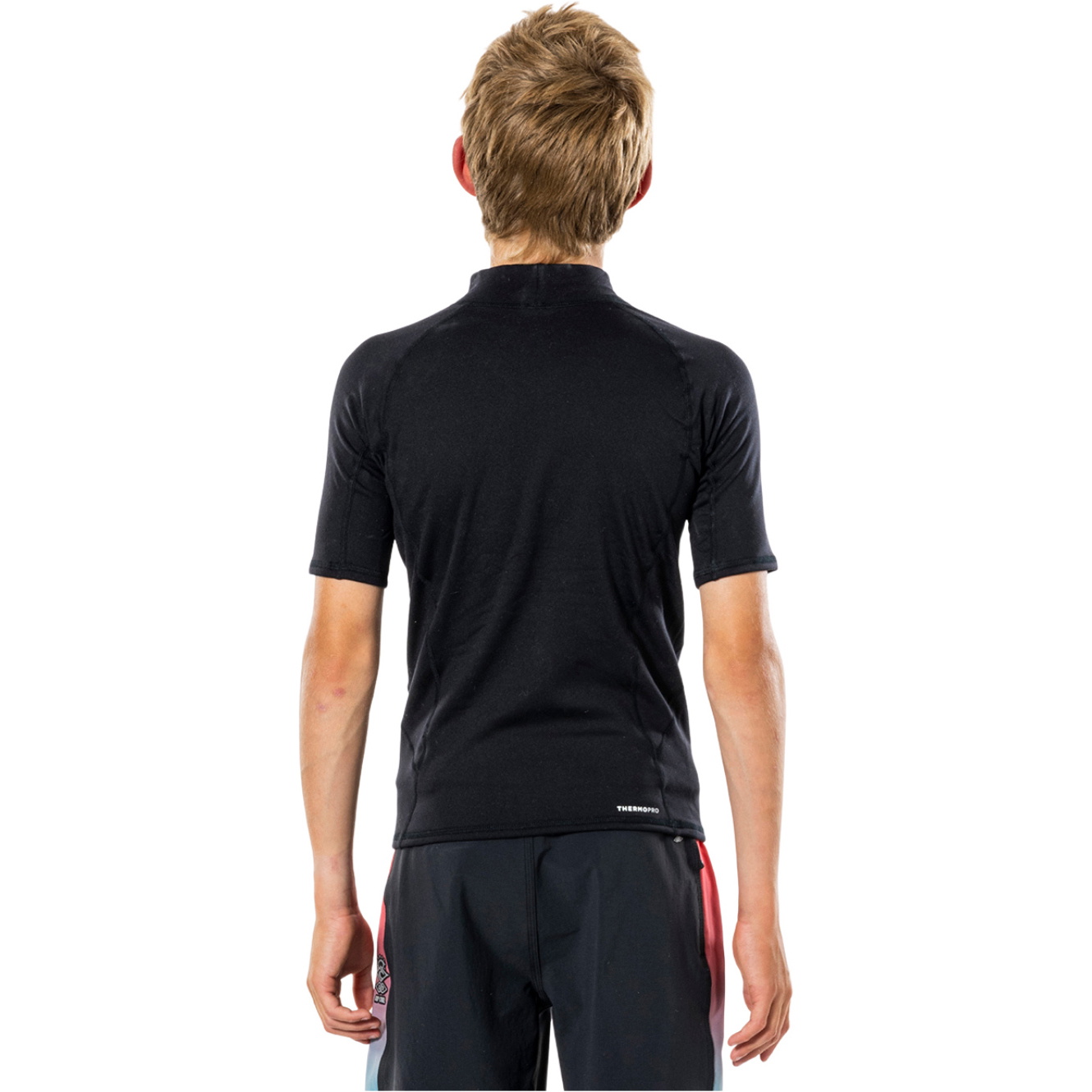 2026 Rip Curl Júnior Thermopro Top De Manga Curta WLYYCB - Black